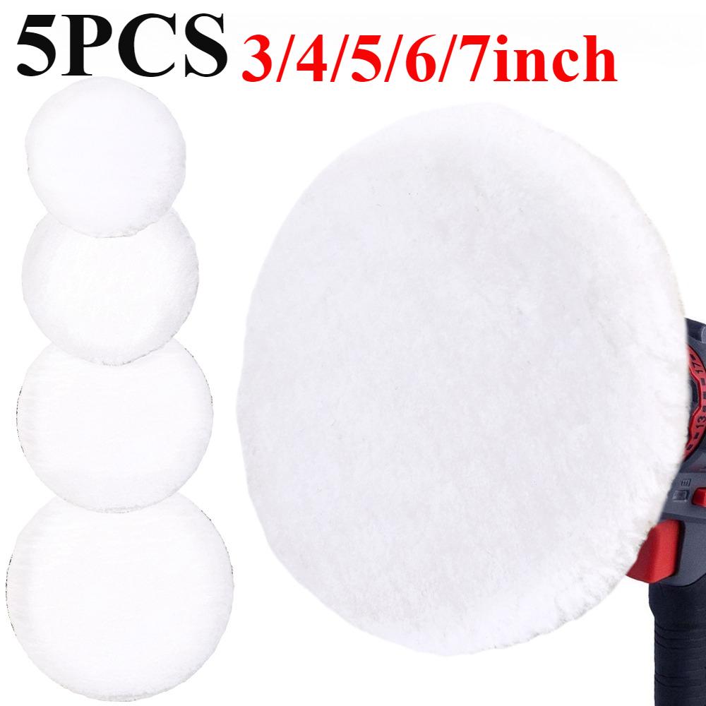 Wool Polishing Pad Scratch Removal for Compound and Polish Polishing and Waxing Pad Kit Auto Detailing Tools DIY Car Waxing