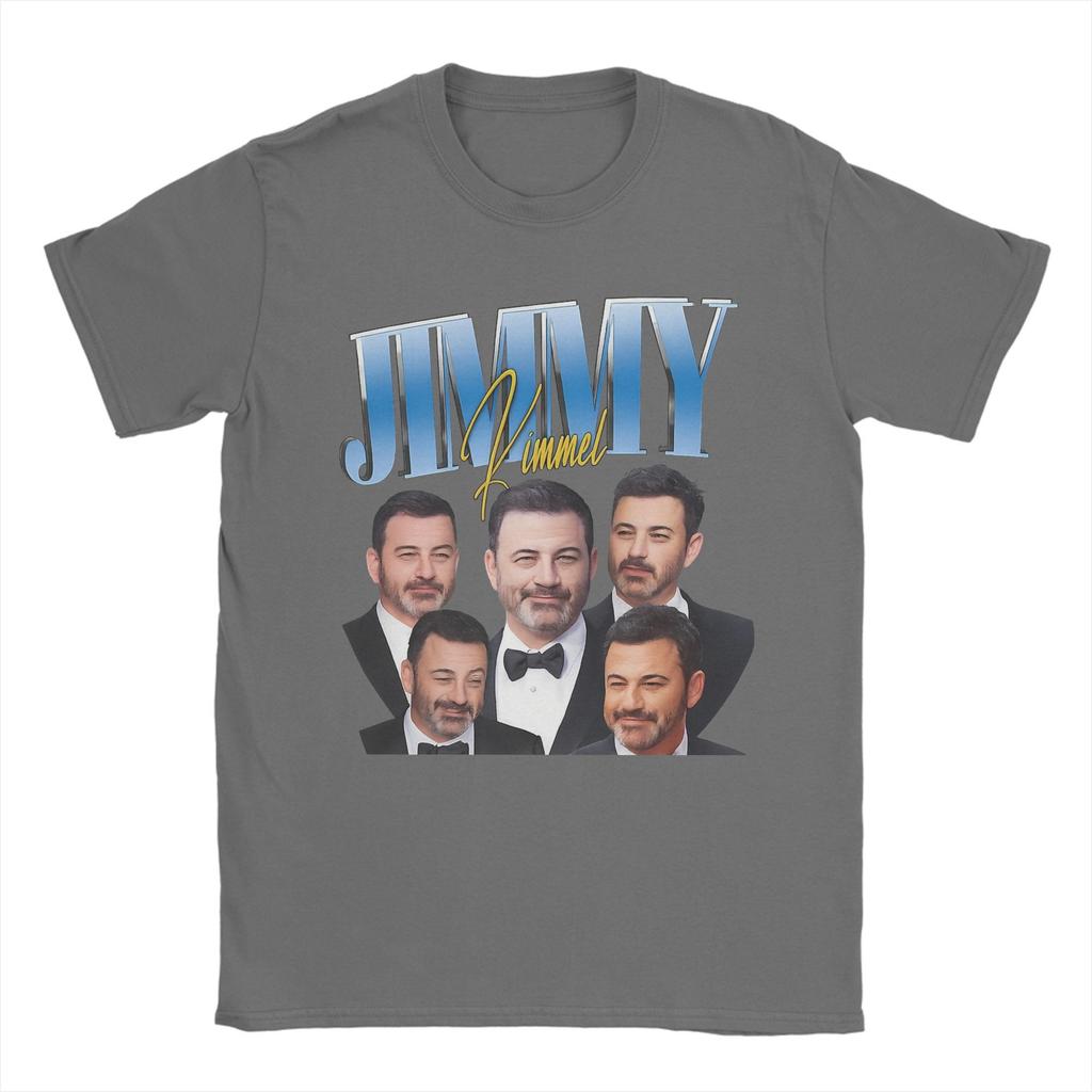 Men's Jimmy Kimmel T Shirt  100% Cotton Tops Amazing Short Sleeve Crew Neck Tees Plus Size T-Shirts