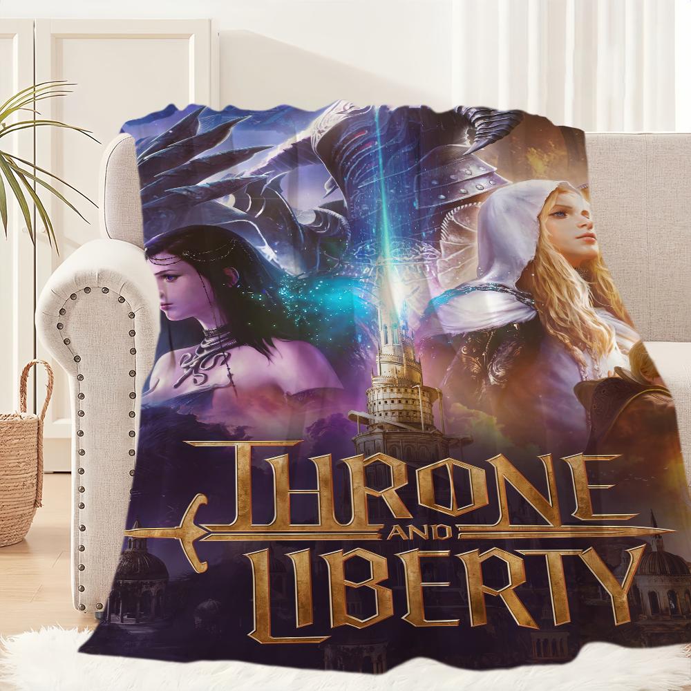 Throne and Liberty Game Blanket Blanket for Couch Sofa Travel Home Hiking Picni Bed Beding Flannel Blanket birthday gift 75x90cm