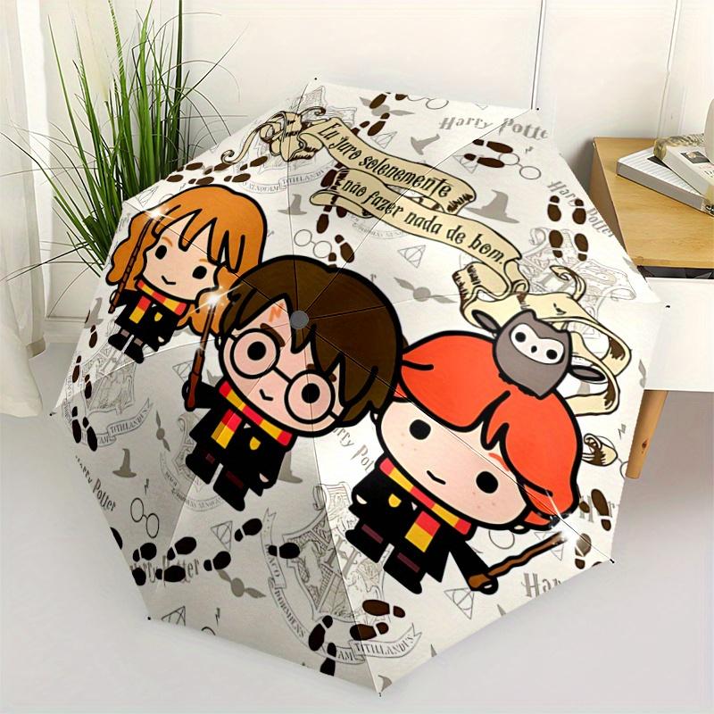 

1pc Cartoon Harry Potter and Friends Automatic Opening and Closing Umbrella - Small Umbrella Suitable for Various Occasions, Portable 3-Fold Smal