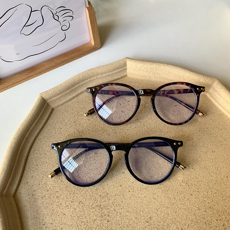 Vintage Round Optical Glasses Women Men Anti Blue Light Eyeglasses Frame Prescription Transparent Lens Spectacle Frame Unisex