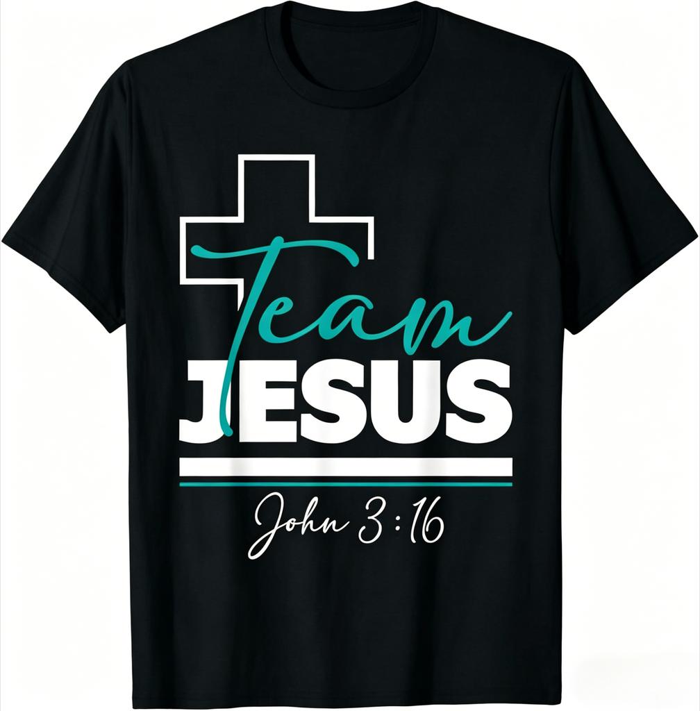 Funny Team Jesus Christian Faith Pray God Religious TShirt Funny Jesus T Shirt Unisexs Clothing Women Graphic 2026 Summer T Shirt