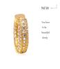 Trendy 18K Gold-Plated Copper Ear Cuffs with Inlaid Zirconia Diamonds - Elegant Vintage Earrings for Women