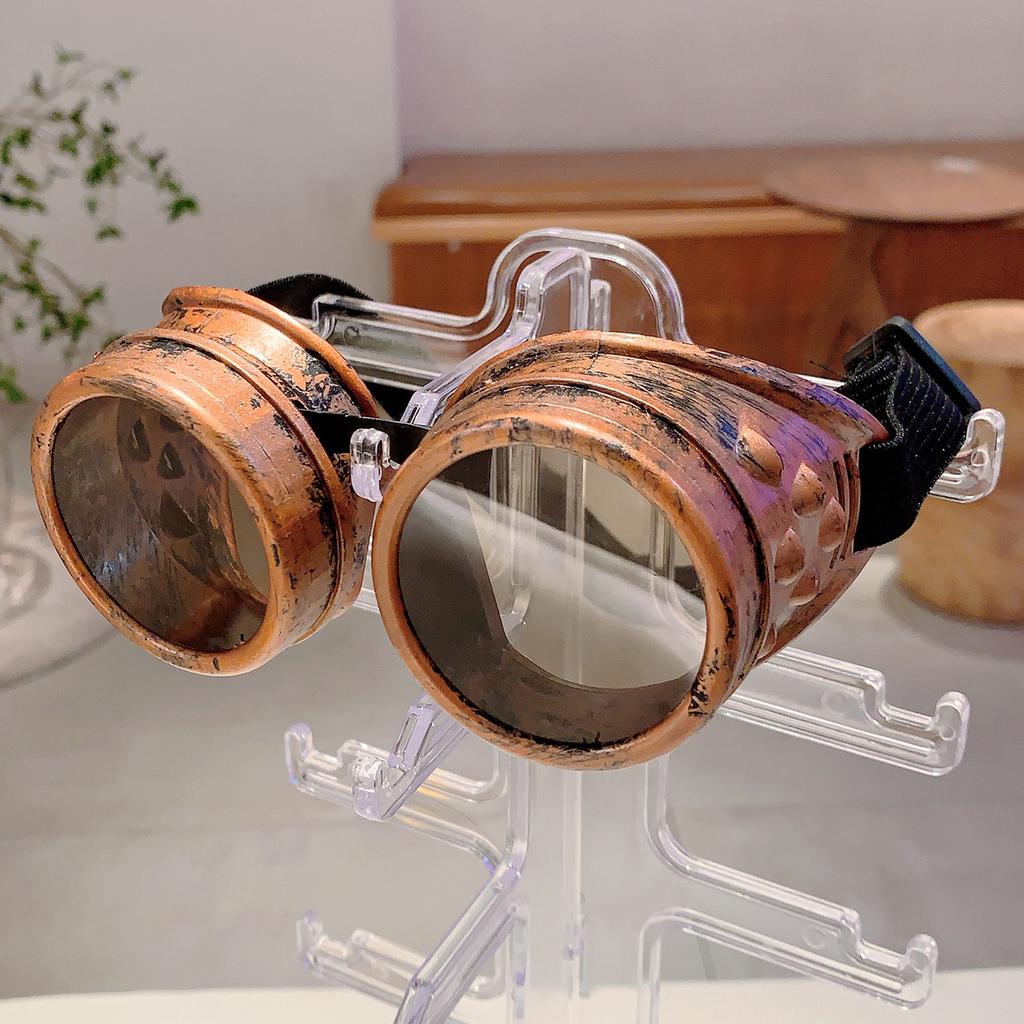 Retro Punk Style Steam Goggle for Halloween Decor Party Gifts Shades Stylish Design Cosplay Sun Glasses