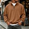 Men's Pullover Sweatshirt with Collar Long Sleeve Casual
