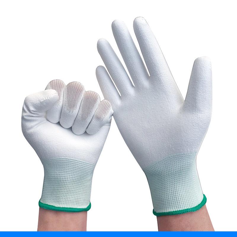 

Серые Нескользящие Прочные Перчатки с Удобной Вязаной Манжетой для Садоводства, Строительства, Деревообработки и Авторемонта L 6 pairs белый