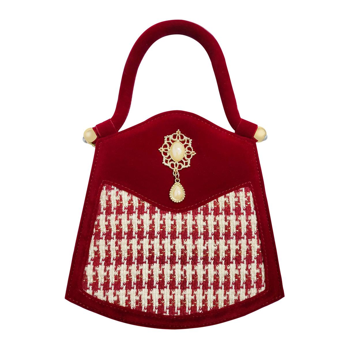 

Ladies Bag Summer Red Wedding Bag Capacity Hand Messenger Bag Bride Women S Bag Small Bag