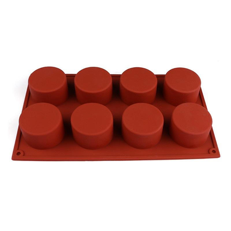 Kjøkkentilbehør DIY Cupcake Bake 8-hulls Silikonform Sjokolade Isgitter Såpe Kakeform