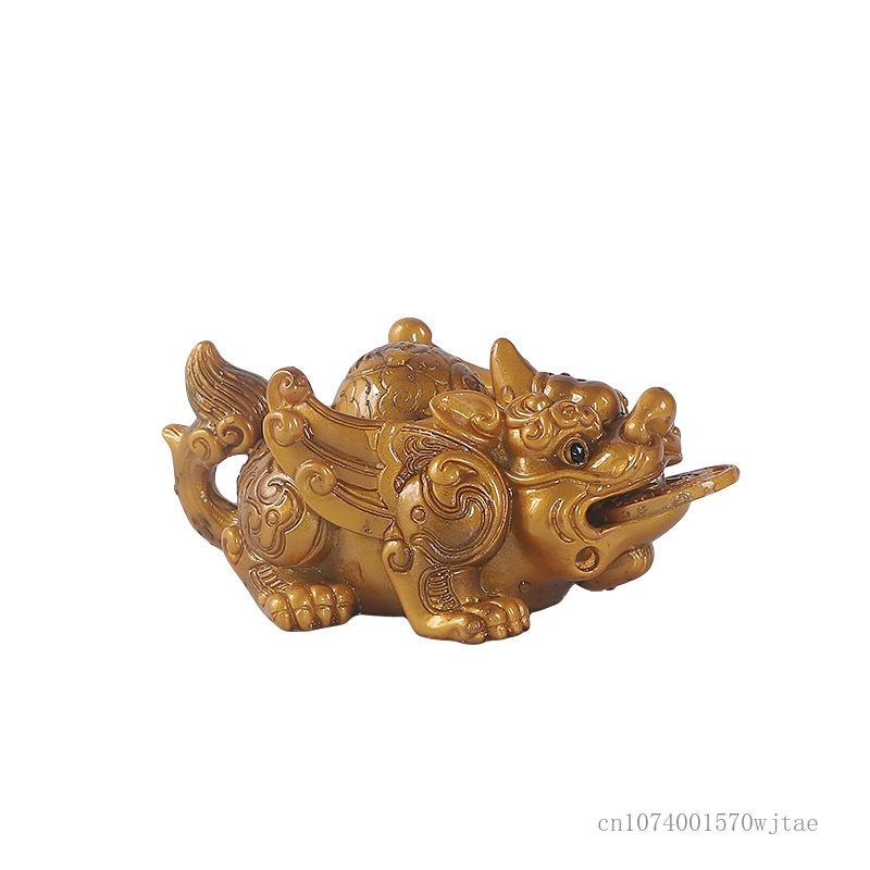 Color Changing Changing Wealth Resin Tea Pets, Water Sprinkling Pixiu Creative Tea Set Accessories Boutique Small Ornaments, 1Pc