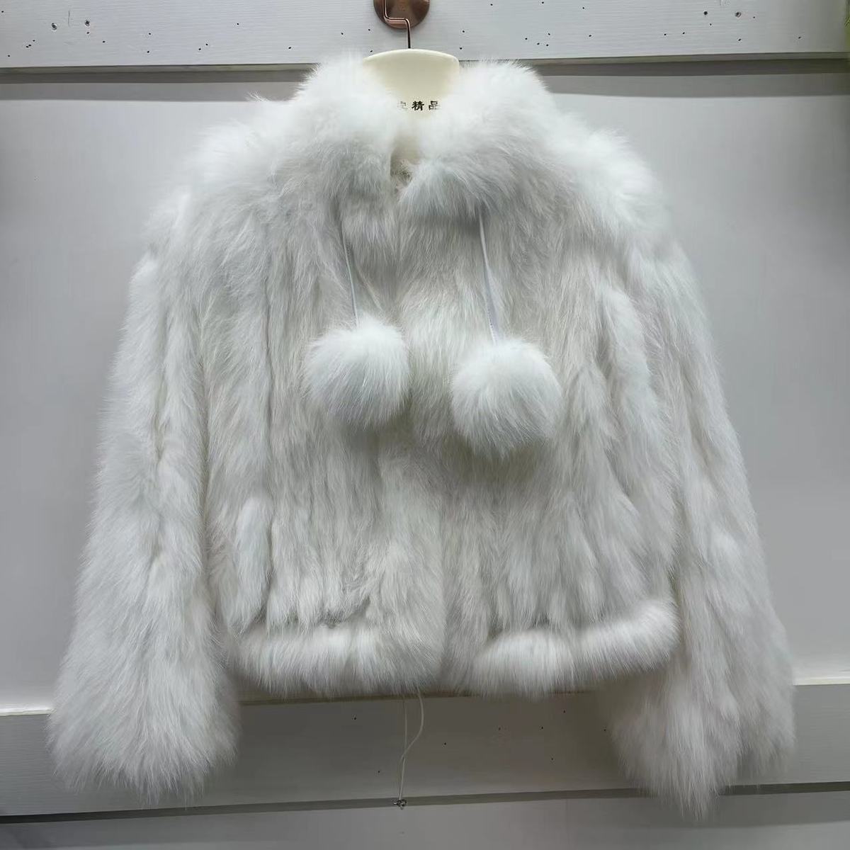 

Женское пальто из натурального лисьего меха, пуховик, короткое, молодежное, автомобильное, зимние топы one size