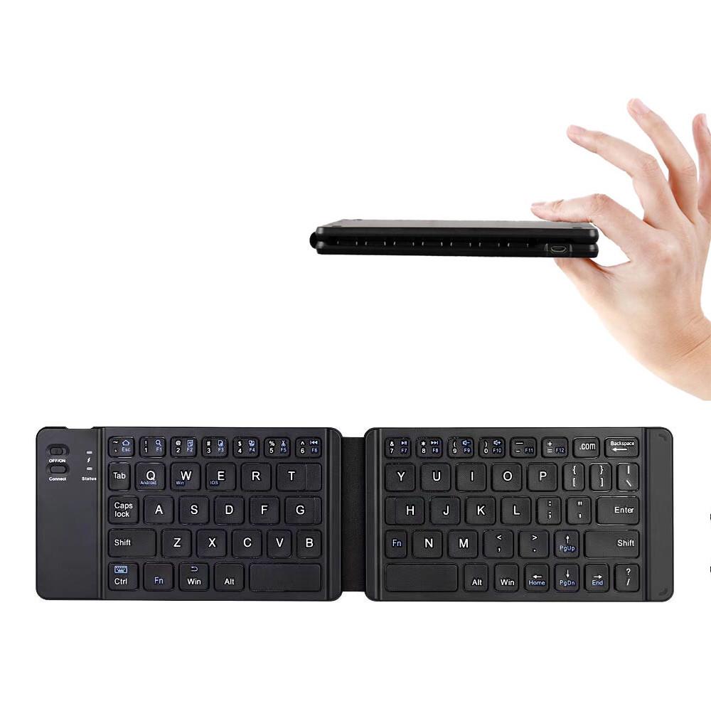 Wireless Two-Fold Bluetooth Keyboard for iPad, Android, and Windows Systems