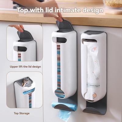 Innovativer wandmontierter Plastiktütenspender-Organizer für Küche und Zuhause – einfacher Zugriff, ordentliche Organisation und platzsparend