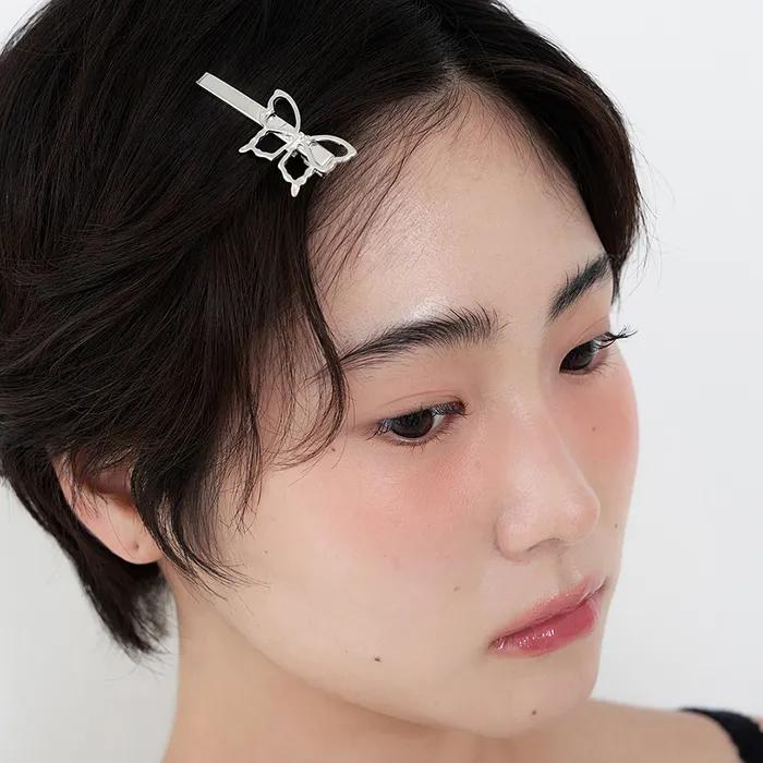 navi draw hair pin - silver