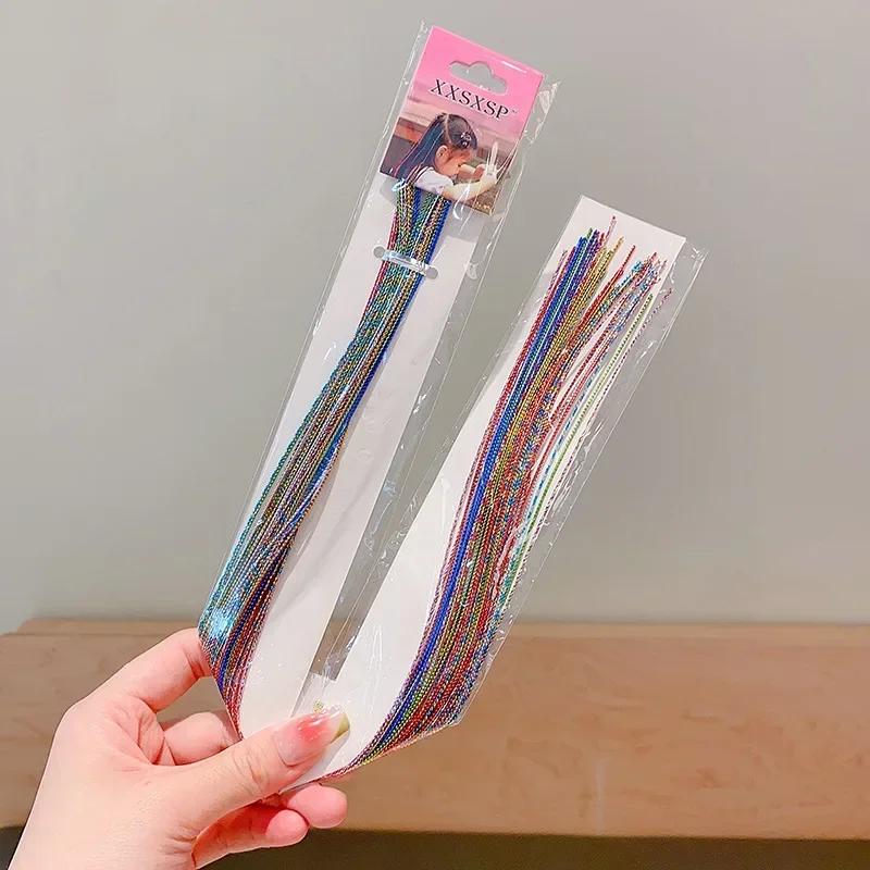 10 Stück/Beutel Mädchen Bunt 80CM Haarflechte Seil Strähnen Afrikanische Zöpfe Mädchen DIY Pferdeschwanz Zöpfe Frauen Styling Haarschmuck