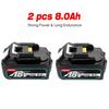 With Charger Bl1860 Rechargeable Batteries18v 8000mah Lithium Ion For Makita 18v Battery 8ah Bl1840 Bl1850 Bl1830 Bl1860b Lxt400