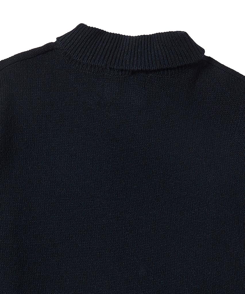 BEYOND CLOSET [Collection Line] Modular Collar Wool Knit Navy