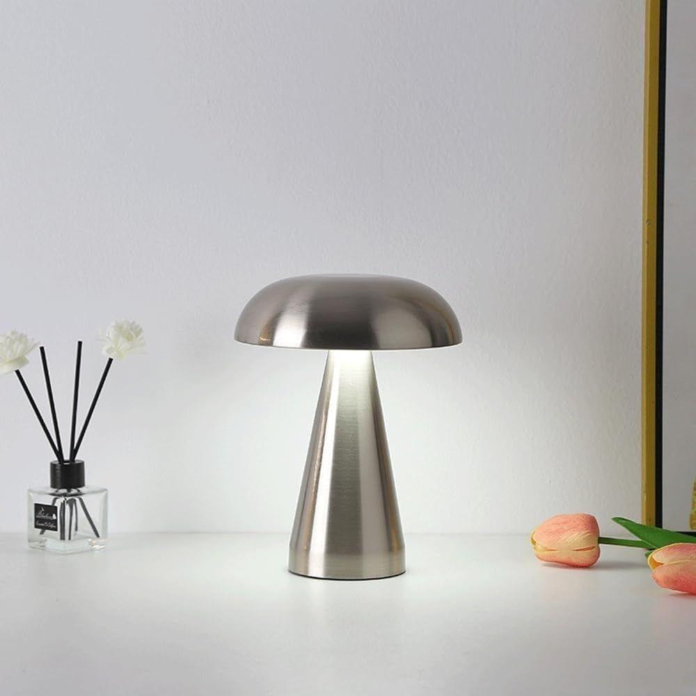 Touch Sensor LED Table Lamp Rechargeable Mushroom Lamp Retro Bar Table Lamp  Bedside