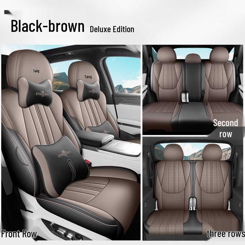 BYD Tang L Full Coverage DMI/EV Seat Covers - Breathable Perforated Cushions for All Seasons