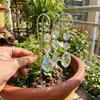 Bunte Kristallprismen Sonnenfänger Reflektierend Handgefertigt Garten Sonnenfänger Metallpfahl mit Haken Exquisit