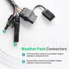 529004 American 7-Pin to 4-Pin Quick Connect Wiring Harness with Reverse and 12V Wires for Truck Trailers.