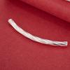 S925 Sterling Silver Twisted Tube Bracelet - Handmade DIY Jewelry Beading Accessory