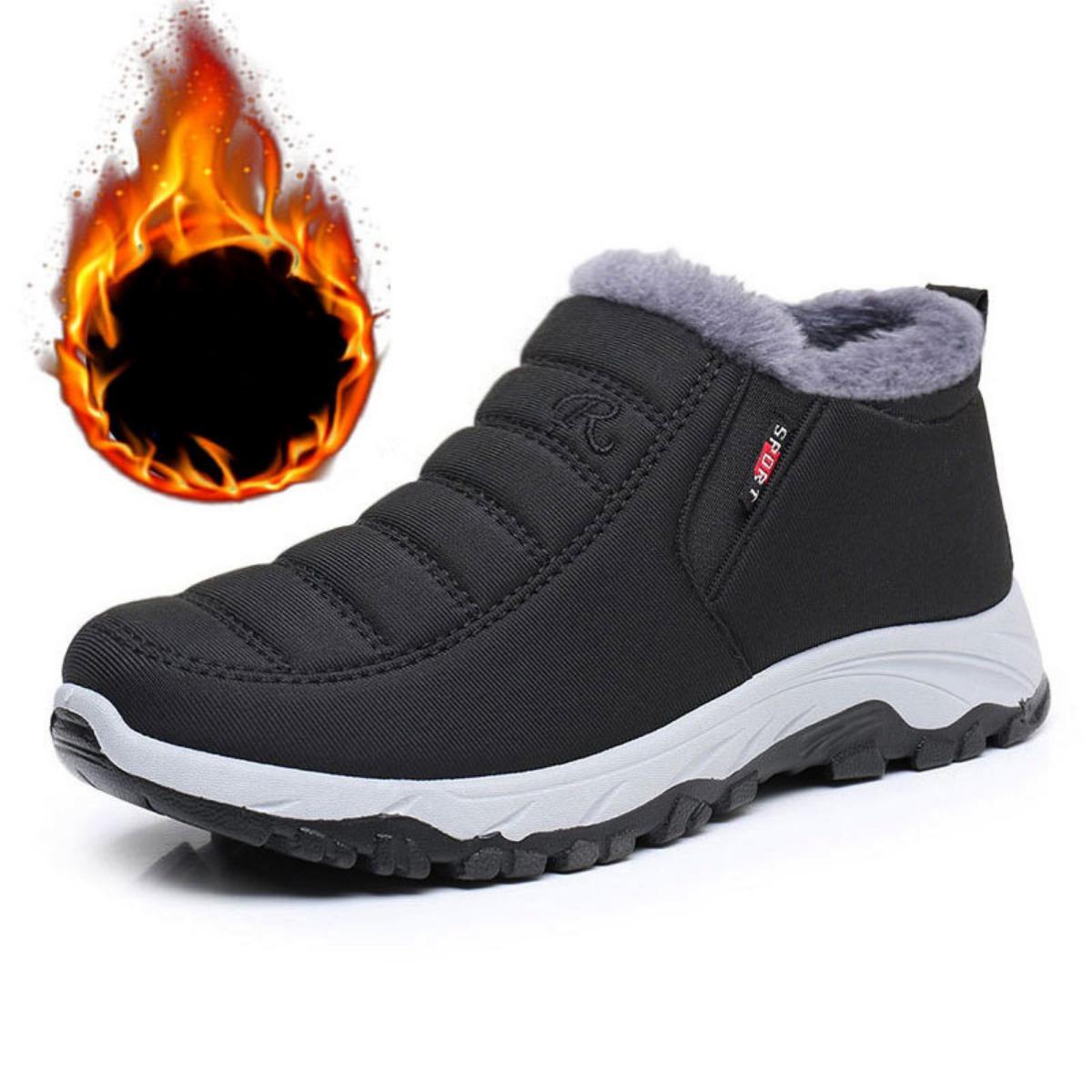 

Мужские и Женские, На Толстой Подошве, Теплые, Снежные Ботинки, Плюшевые, Повседневные, Хлопковые Ботинки, Женские 41 чёрный