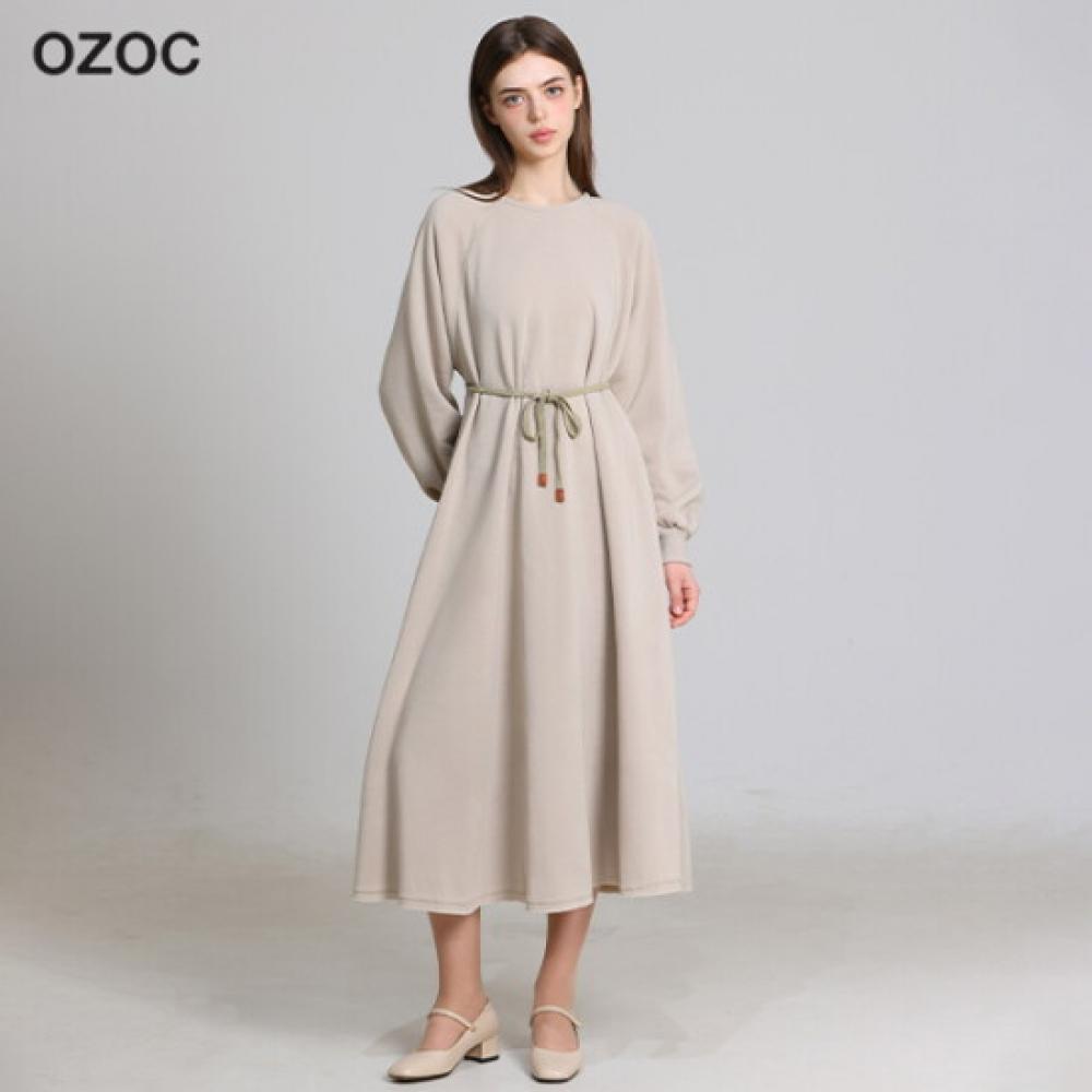 Ozoc Flare Belted Dress