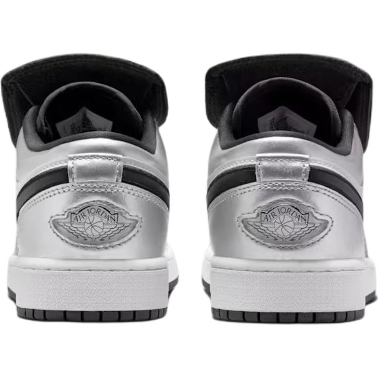 Air Jordan 1 Low SE GS Białe Metaliczne Srebro Czarne Trampki Dziecięce IR2310-100