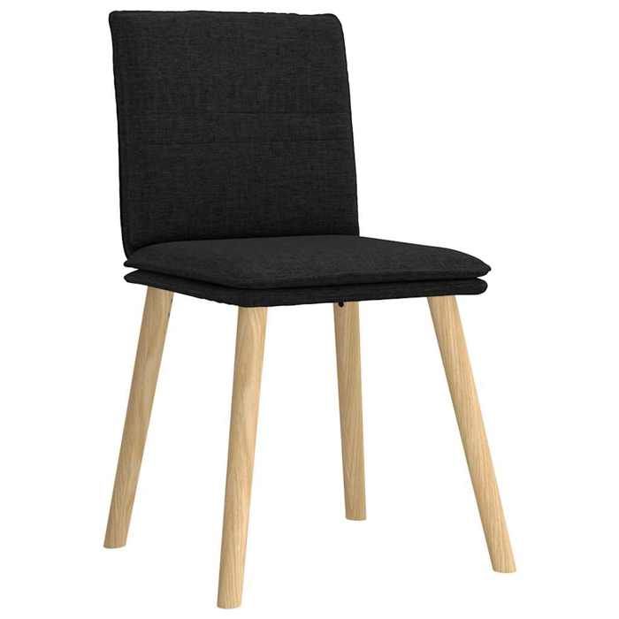 VidaXL Chaises à manger lot de 2 noir tissu, chaise, chaise de salon, chaise d'accent, chaise de cuisine, siège de salle à 4101257