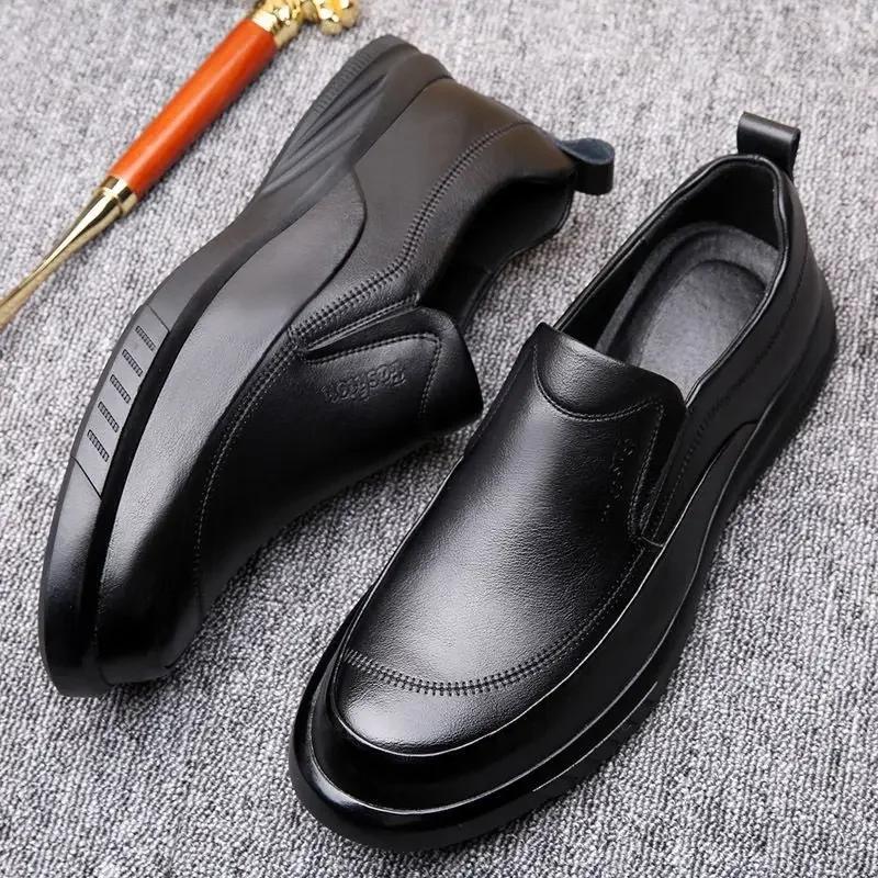 Fashion High Quality Business Office Dress Shoes Man 2024 Trend Low Price Elegant and Classic Legitimate Leather 39 Social Shoe for Men