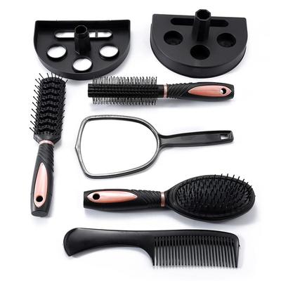 Styling Salon Massage Comb Mirror Stand Holder Hair Brush Set Hair Brush Comb Mirror Set