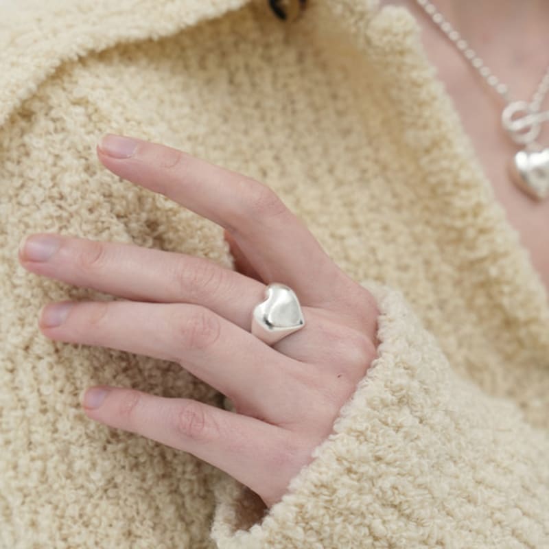 REINDEER [SILVER 925] HOLIDAY HEART RING 02