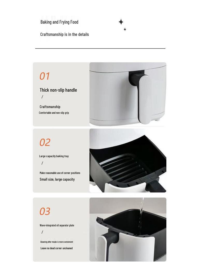 New Home Smart Rotating Air Fryer - Multifunctional Kitchen Essential