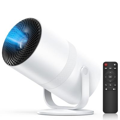 YINCODI Home Projector First and Lightweight Projector with Android TV and Compact 1080P Ceiling WiFi Bluetooth Auto Keystone Zoom Home Easy Quiet