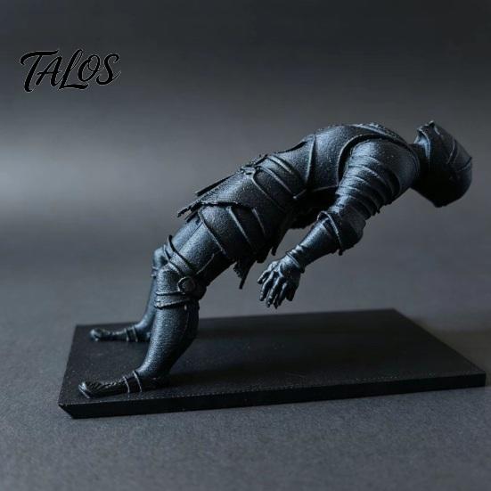 Talos 3D Printed Knight Pen Holder, Medieval Desk Organizer, Action Figure Pencil Stand for Office, Decorative Stationery Collectible Gift