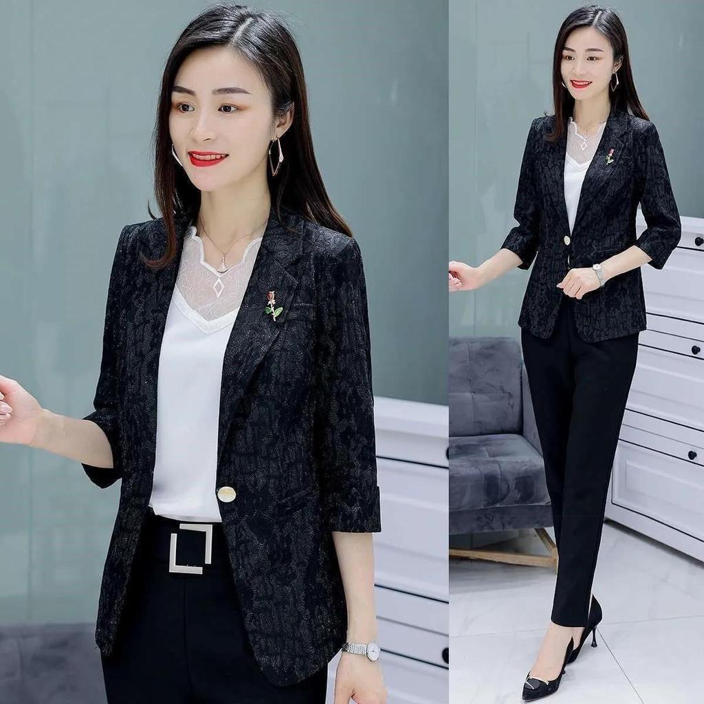 Patchwork-Spitzenblazer im koreanischen Stil - Slim Fit, Professionelle Frühjahr/Sommer 2025 Mode