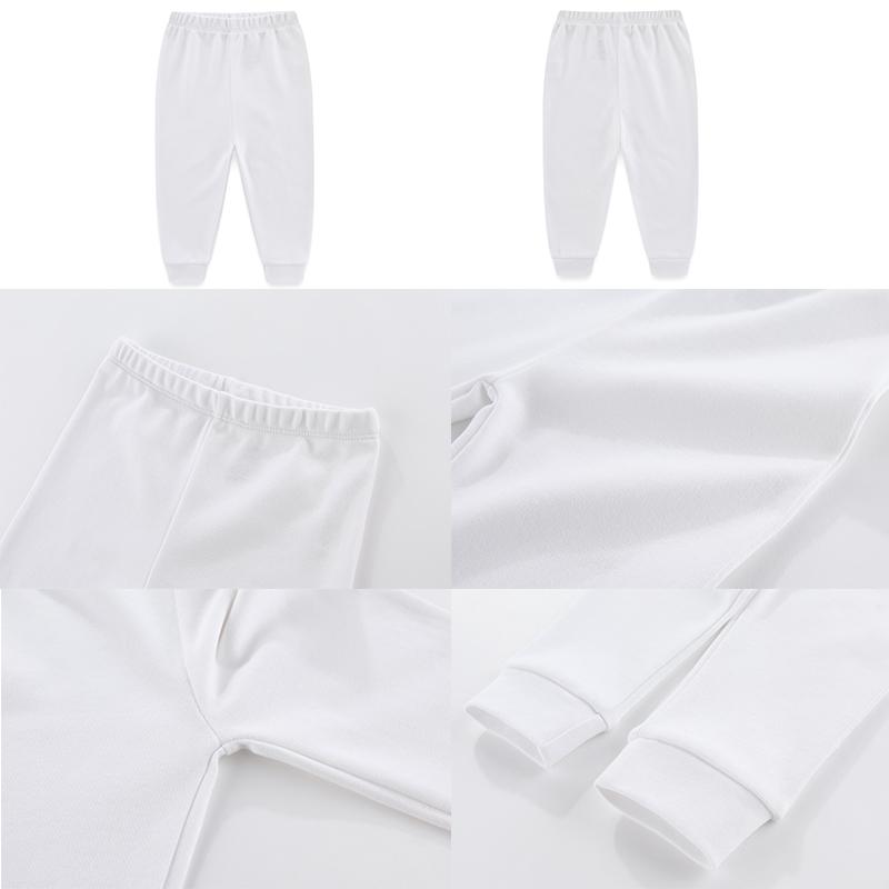 Kiddiezoom Unisex Baby Pants 3 Piece Set Solid Color Cotton Pants For Boys And Girls Aged 0-24 Months