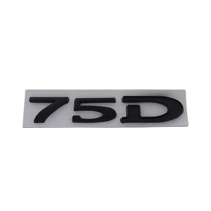 3D Car Styling 75D 75 D for Car Hood Fender Trunk Rear Bonnet Nameplate Decal Emblem Badge Sticker