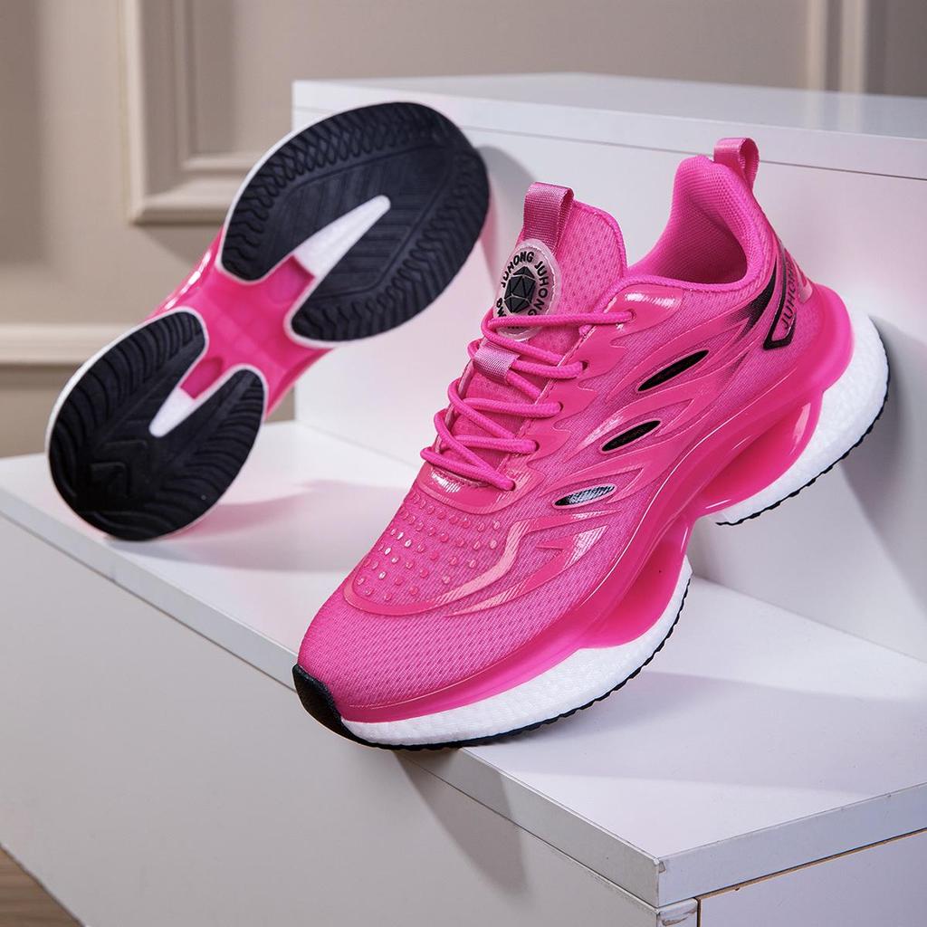 Men's Cross-Border Lightweight Dad Sneakers with Breathable Mesh & Popcorn Soles for Casual Running