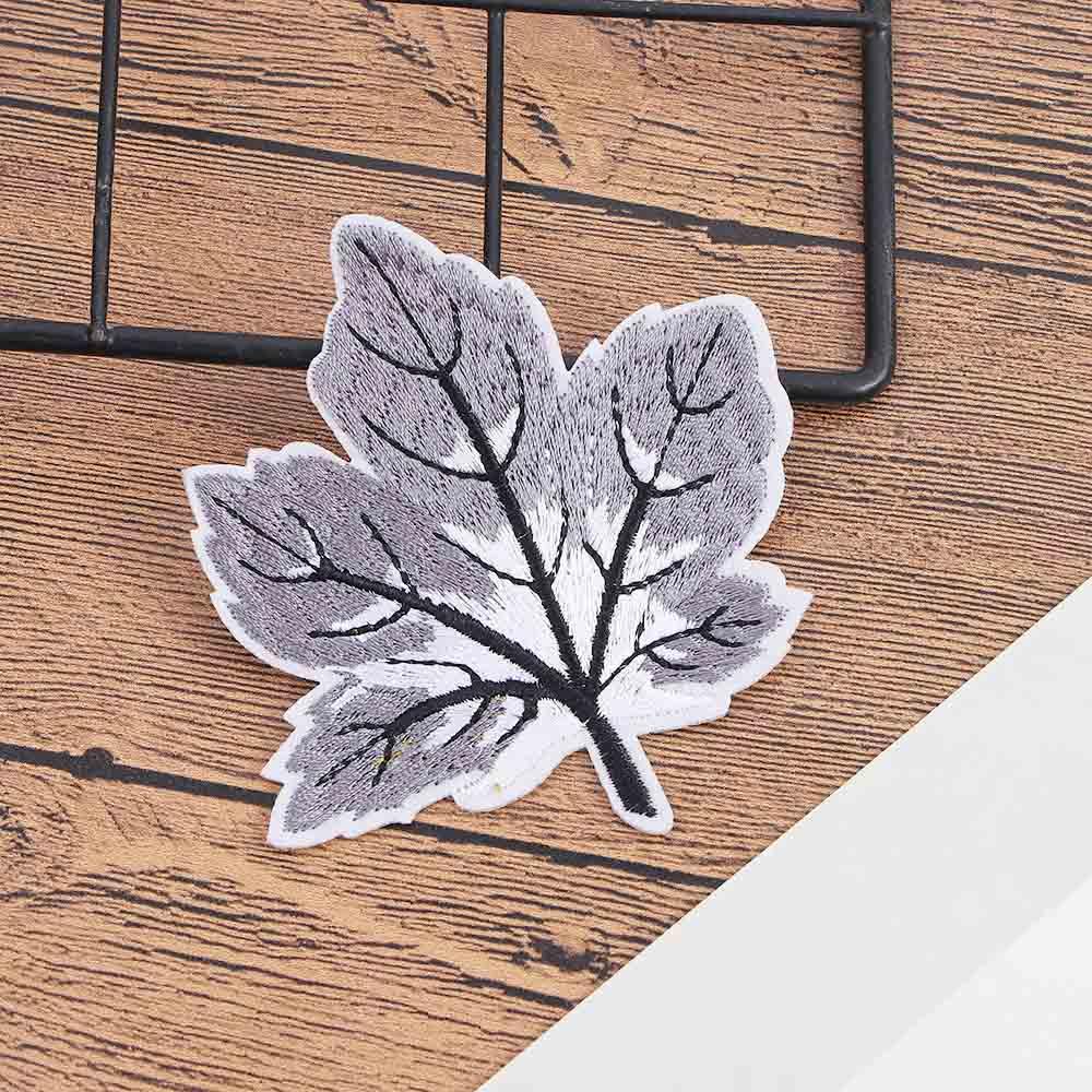 Soft DIY Decorative Stickers Cloth Stickers Embroidery Stickers Patch Stickers Maple Leaf Sticker
