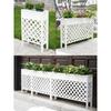 Shixun Outdoor Rectangular Wood Planter with Trellis