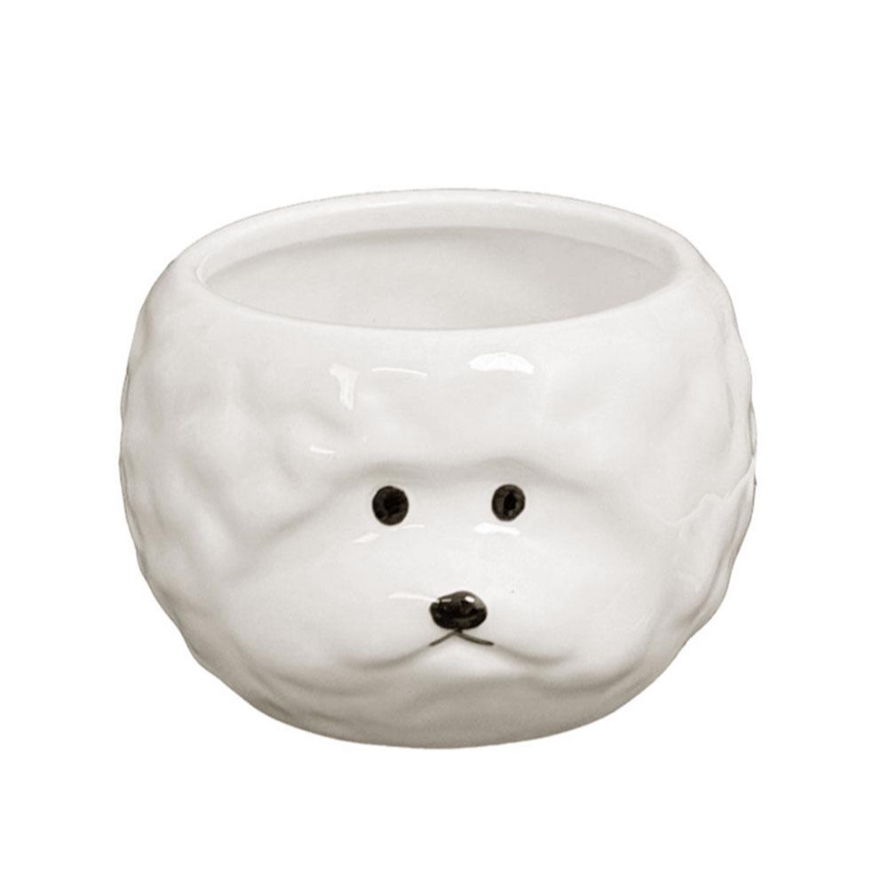 

1/2/4PCS Kawaii Adorable Bichon Puppy Cerc Rice Bowl 3D Home Dining Utensils Adult And Child Suitable Round Ape Dinnerware Set
