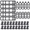 Efficient 35PCS/40PCS Silicone Straps for Mounting Bike Lights and Flashlights