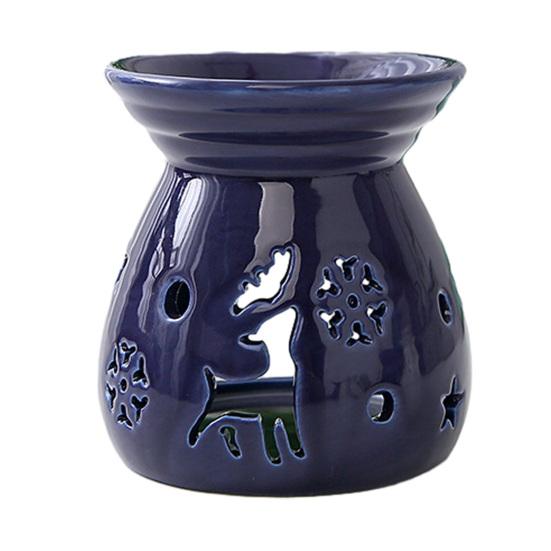 Ceramic Tea Light Candle Holder Small Essential Oil Burner Wax Melt Warmer Aromatherapy Aroma Diffuser for Home Bedroom Decor