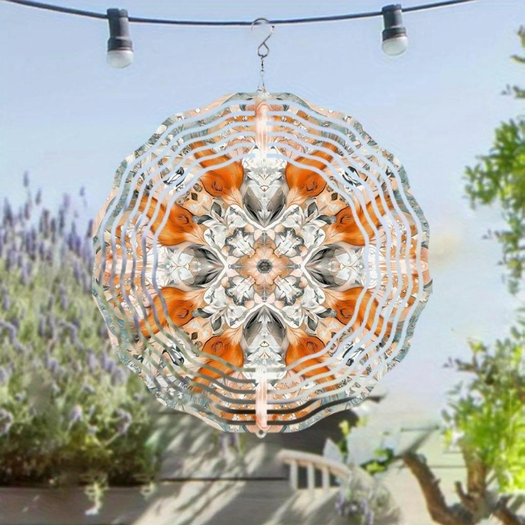 360 Degree Rotating Hook Metal Wind Chime 25.4cm Artistic Design for Garden Patio Spring Summer Decoration Elegant Gift for Friend