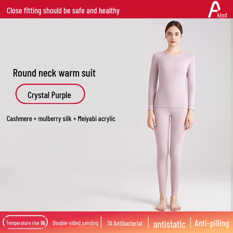 Unisexová německá kašmírová termoprádlová souprava: Hedvábím vylepšený, sametem podšitý, teplý oblek na podzim