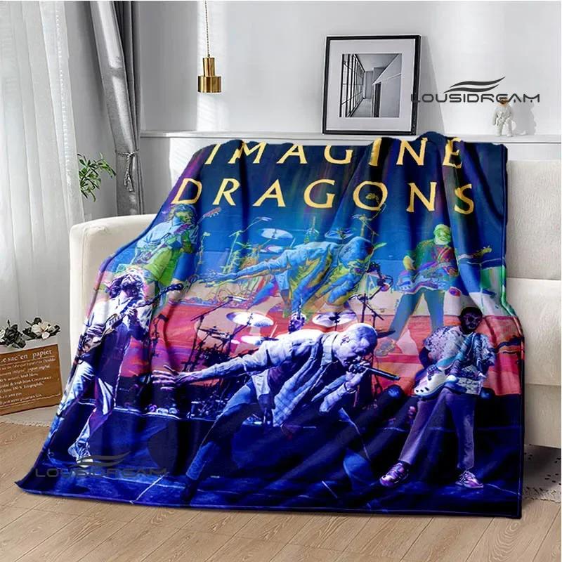 Rock Band Imagine Dragons Printed blankets Flannel Warm blanket Soft Cozy Blanket Travel Blankets bed linings Birthday Gift