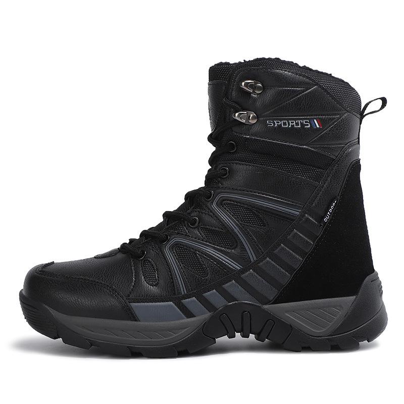 Supply outdoor shoes velvet men's cotton shoes light hiking shoes large size shoes snow boots