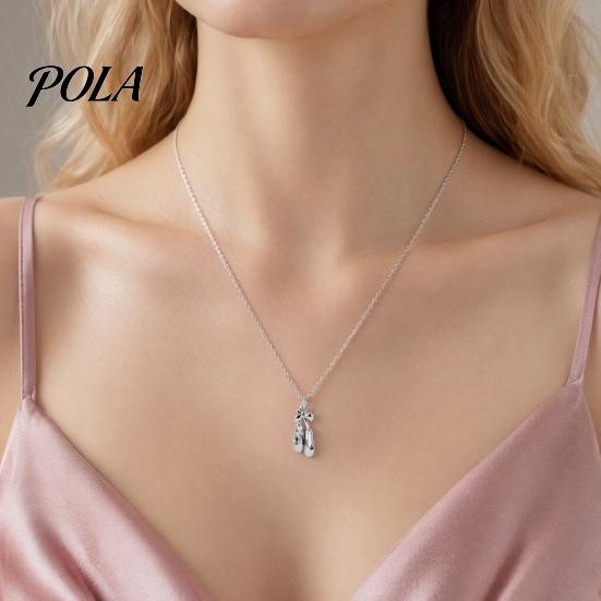 Delicate Ballet Pendant Shoes Necklace, Elegant Ballerina Dainty Beautiful Necklace for Women Dancer Stylish Jewelry Girls Lightweight Charm