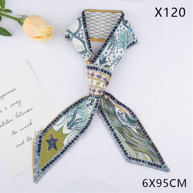 Versatile Vintage Silk Scarf: Hair Tie, Headband, Bag Accessory